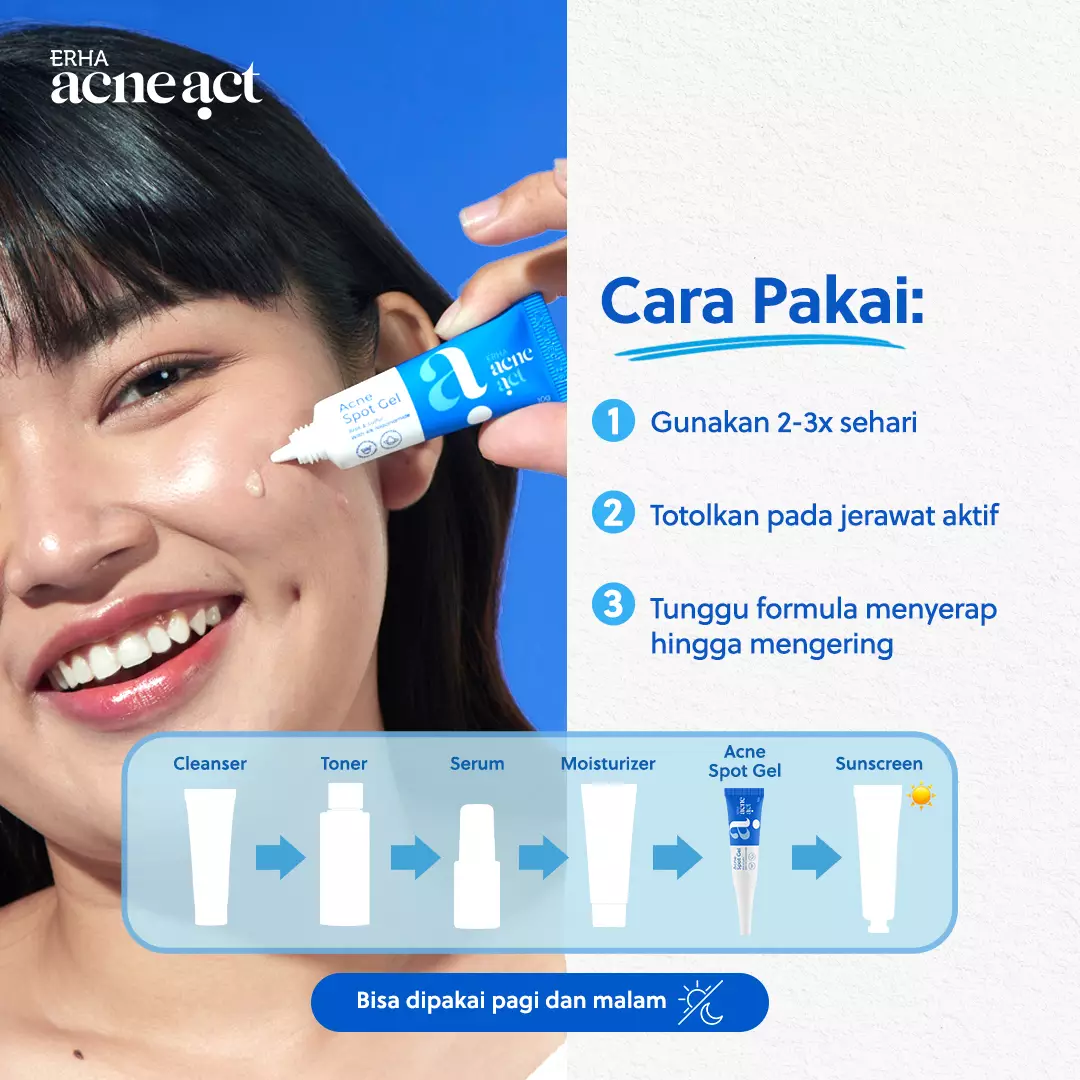 ERHA Acneact Acne Spot Gel 10g - Gel Totol Jerawat |  Acne Treatment | Salicylic Acid Niacinamide