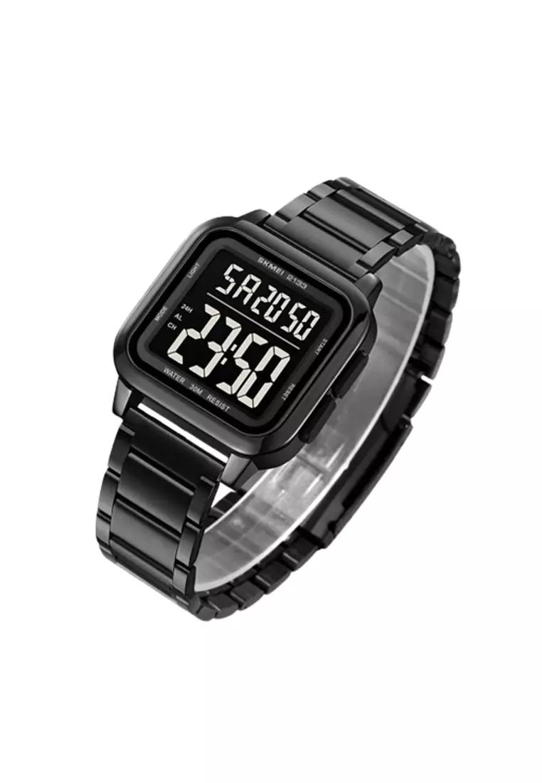 Jam Tangan Digital Pria Stainless Steel 2133 ORIGINAL - Black
