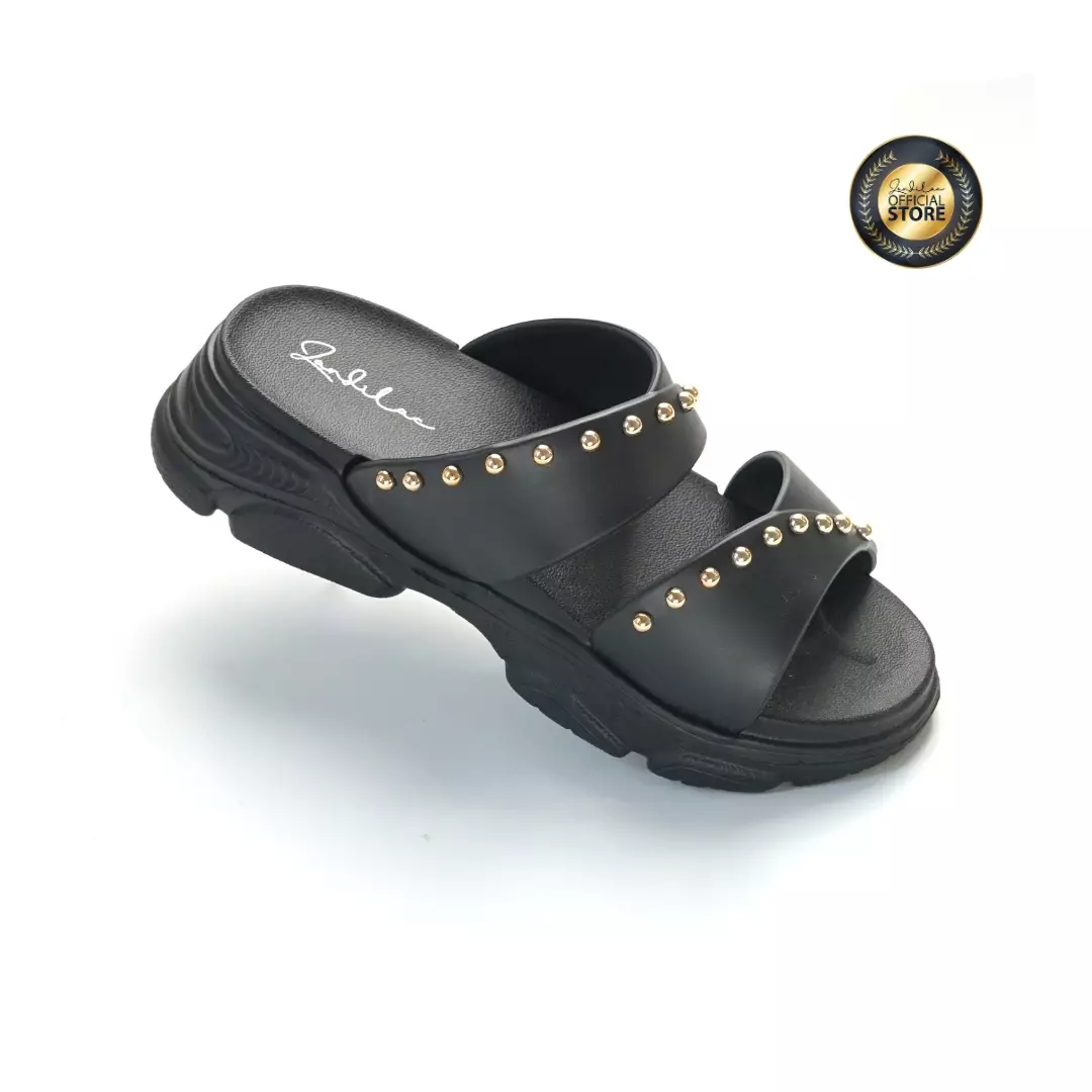 ZANDILAC - SANDAL WANITA DEWASA CH220524WD - HITAM