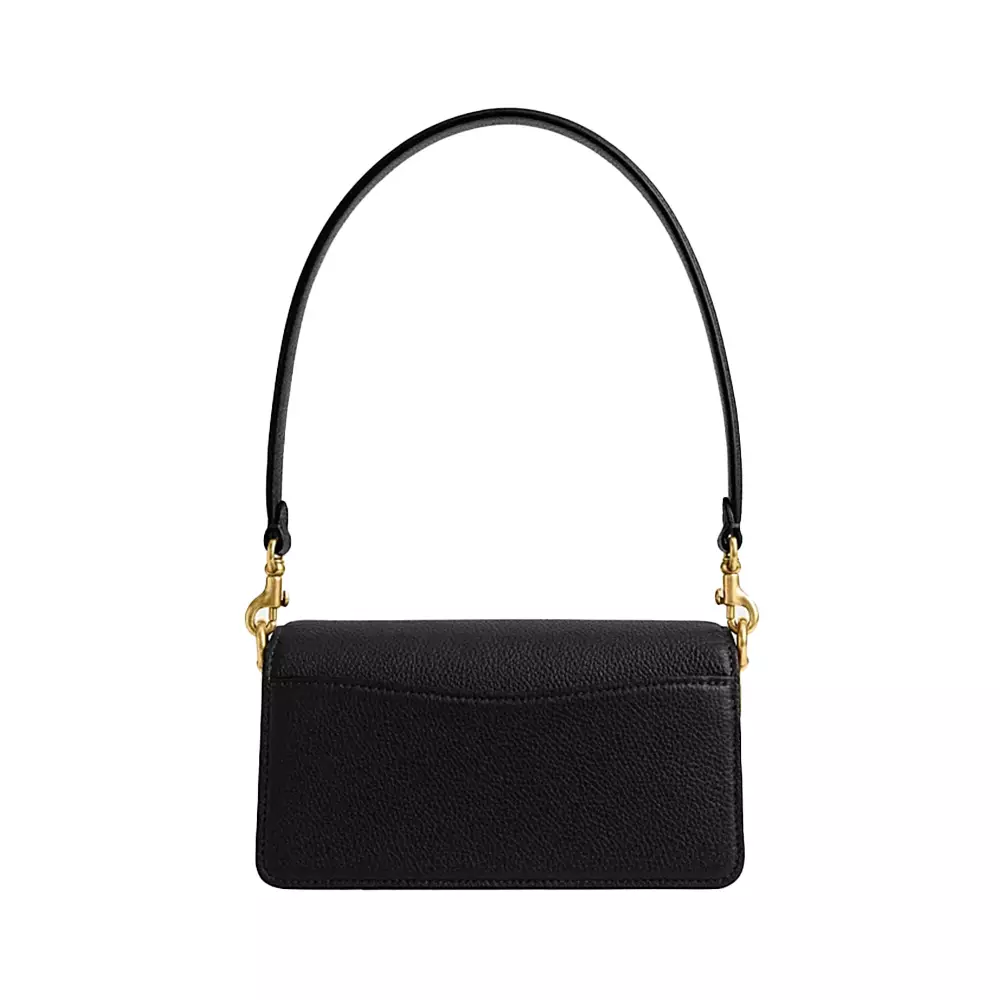 Tabby 20 Polished Leather Shoulder Bag Black Ghw