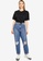 MISSGUIDED blue Riot High Waisted Busted Knee Mom Jeans 1A710AA5370224GS_3