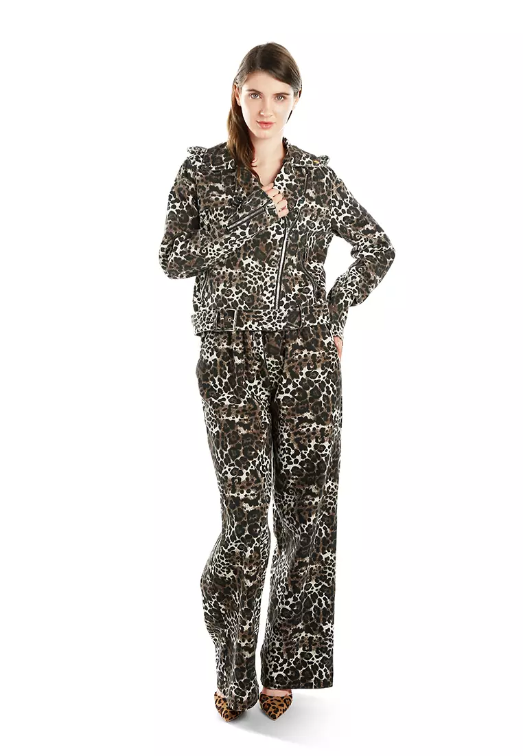 Jaket Biker Motif Macan Tutul