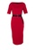 ZALORA WORK red Boat Neck Dress With Slit DEB96AA7296C06GS_5