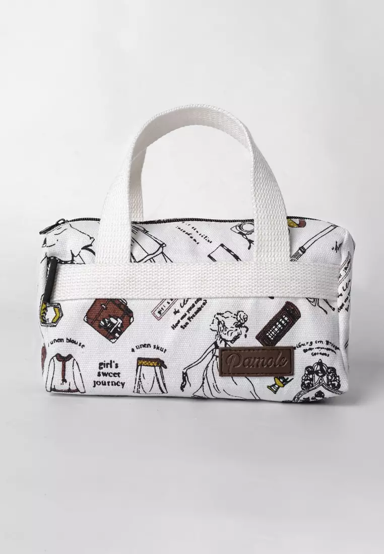 Pamole Pouch Kosmetik Bahan Kanvas Penutup Resleting - PMU Travel