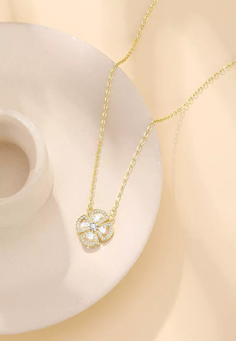 Kalung Wanita Korea Fashion Titanium Berlian Anti Pudar Kalung Cewek Necklaces