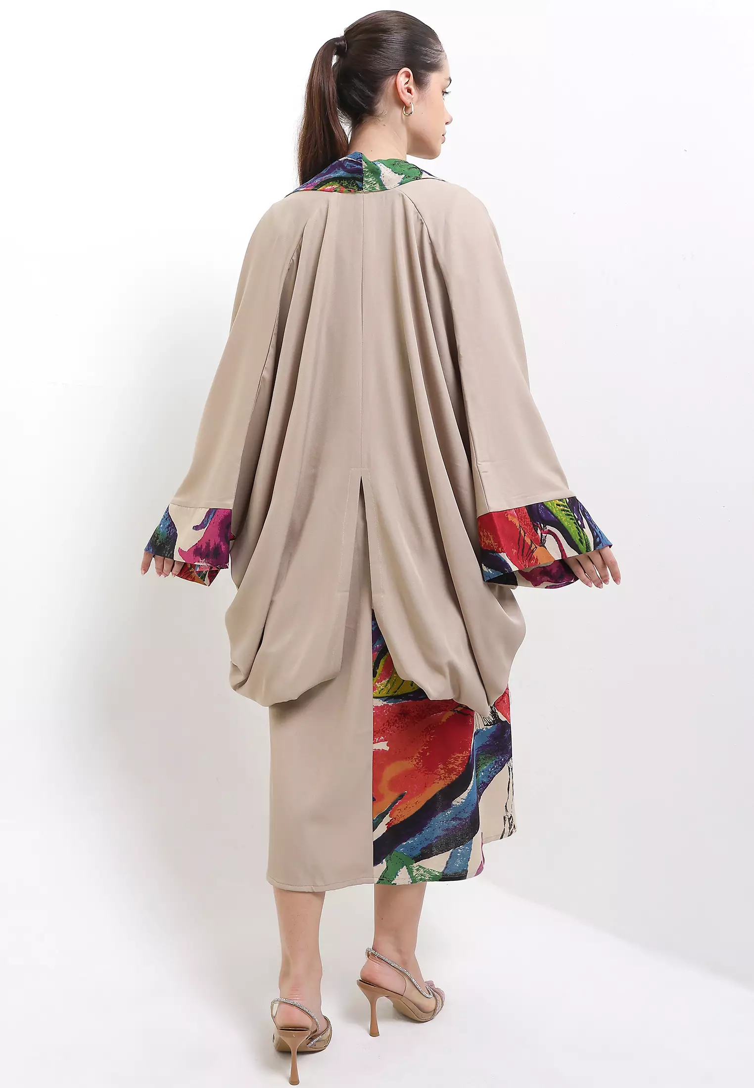 SET GAMIS Sleeveless C&S+TT & Cardigan Lowo Cut&Sew