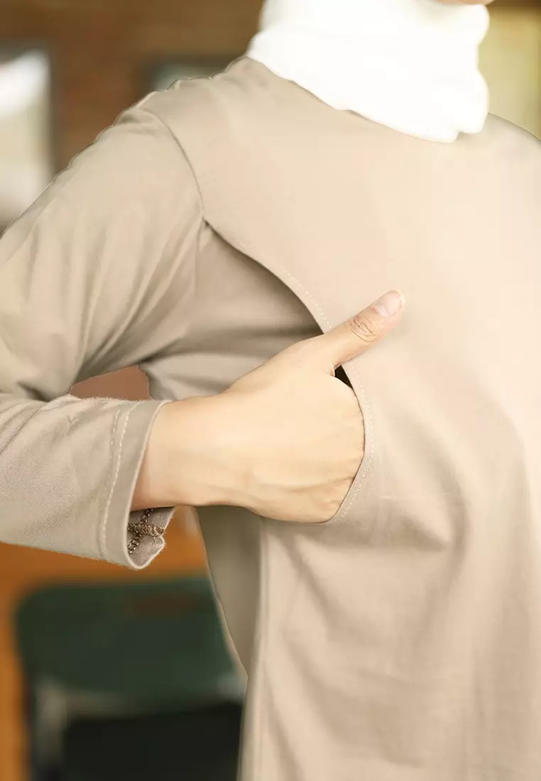 Momira Nursing Long Sleeve T-Shirt | Atasan Basic Lengan Panjang | Kaos Ibu Menyusui - M
