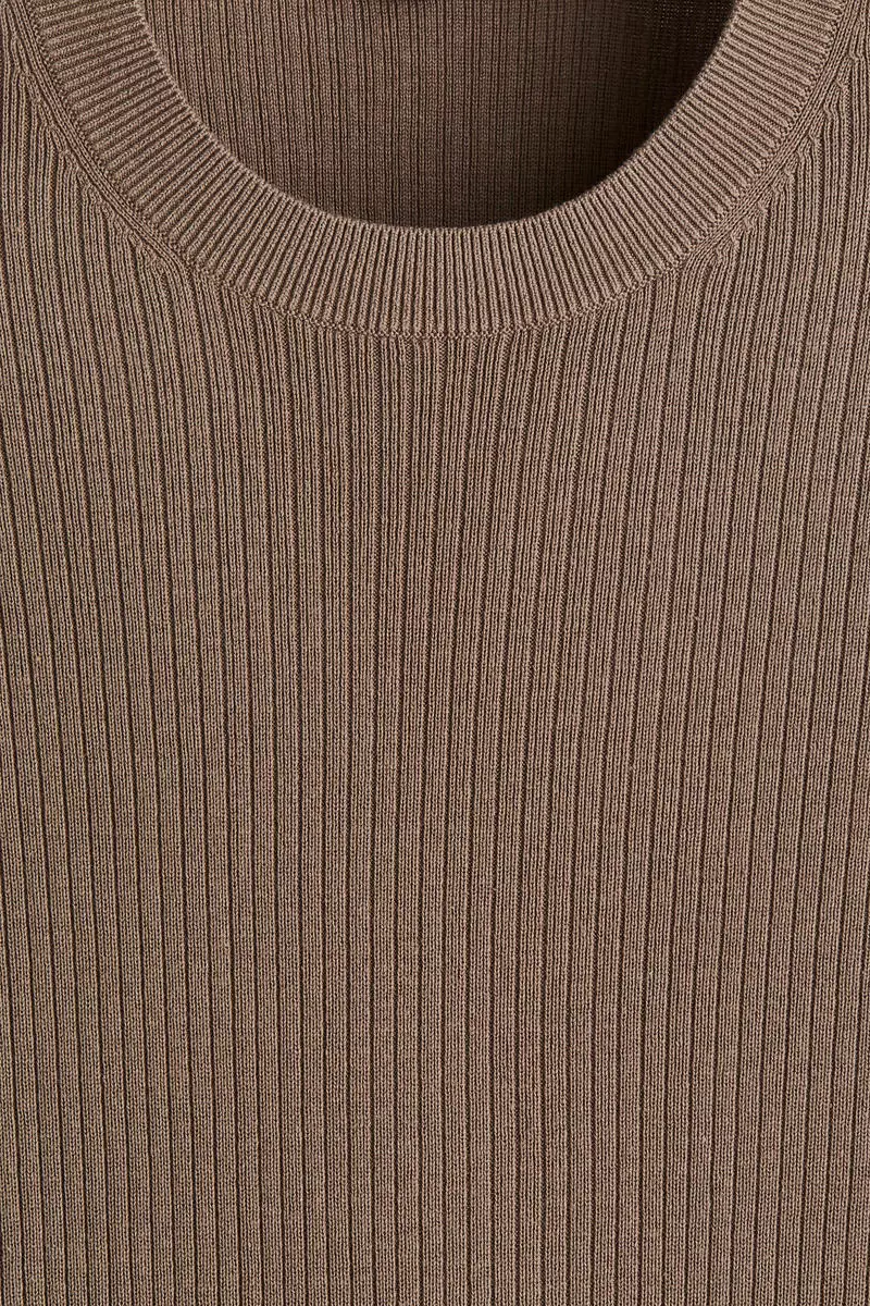 Slim Fit Rib-knit T-shirt