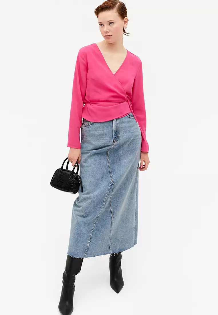 Buy Monki Flowy Wrap Blouse 2024 Online