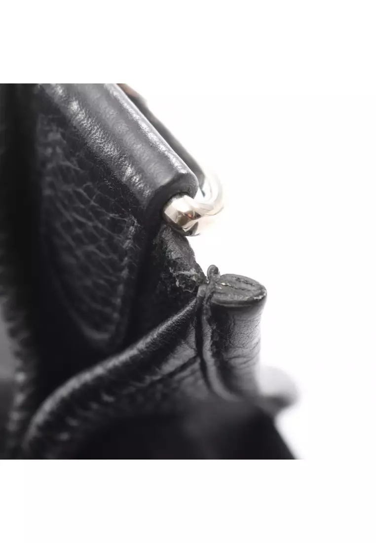 Pre-Loved Hermès Evelyn 3 Troyes GM Shoulder bag Clemence leather black silver hardware □Q stamp