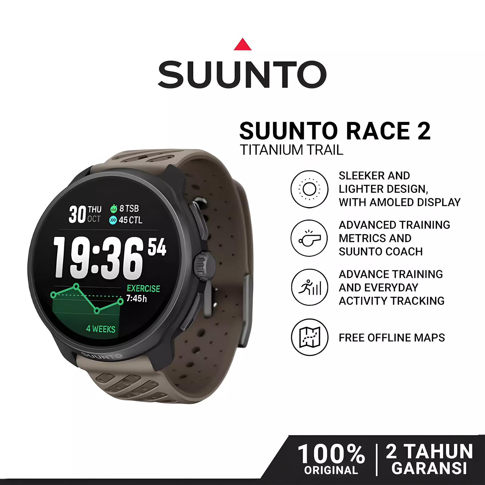 Jual SUUNTO Suunto Race Jam Tangan Unisex Dark Brushed