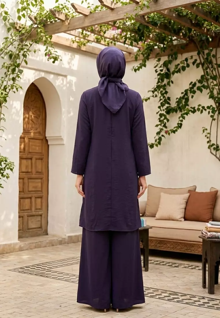 Rok duyung Bawahan Baju Kurung Warna Burgundy By Brilliant Girl Warna BURGUNDY