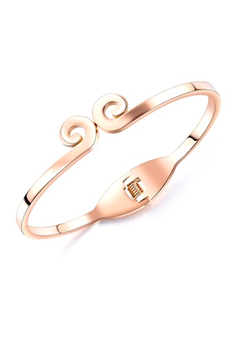 Air Jewellery gold Luxurious Tightly Hoop Bracelet In Rose Gold 8B470ACB046514GS_1
