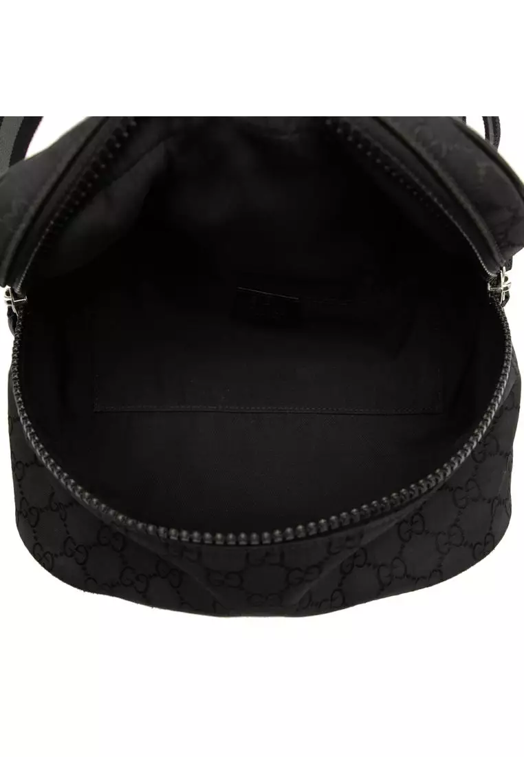 Pre-Loved Gucci Gg Nylon Web Belt Bag