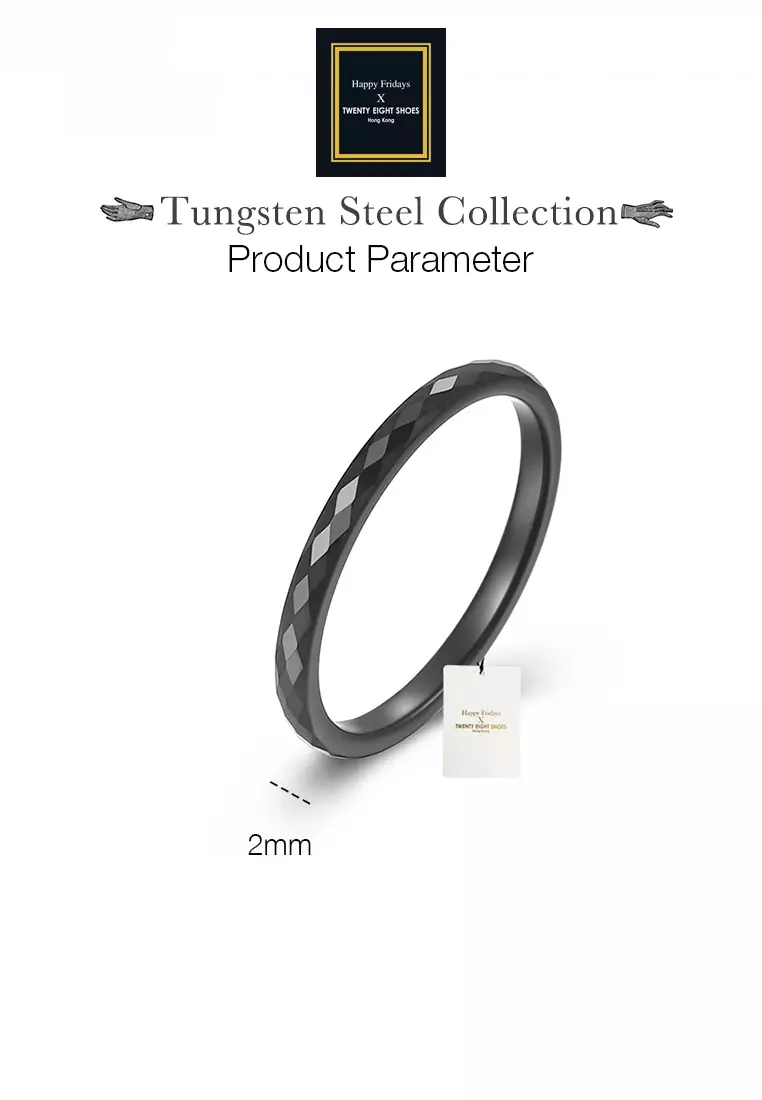 Rhombus Tungsten Carbide Ring JW QF-041