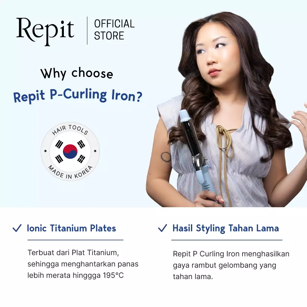 Repit Pengeriting Rambut / P Curling Iron Powder Blue