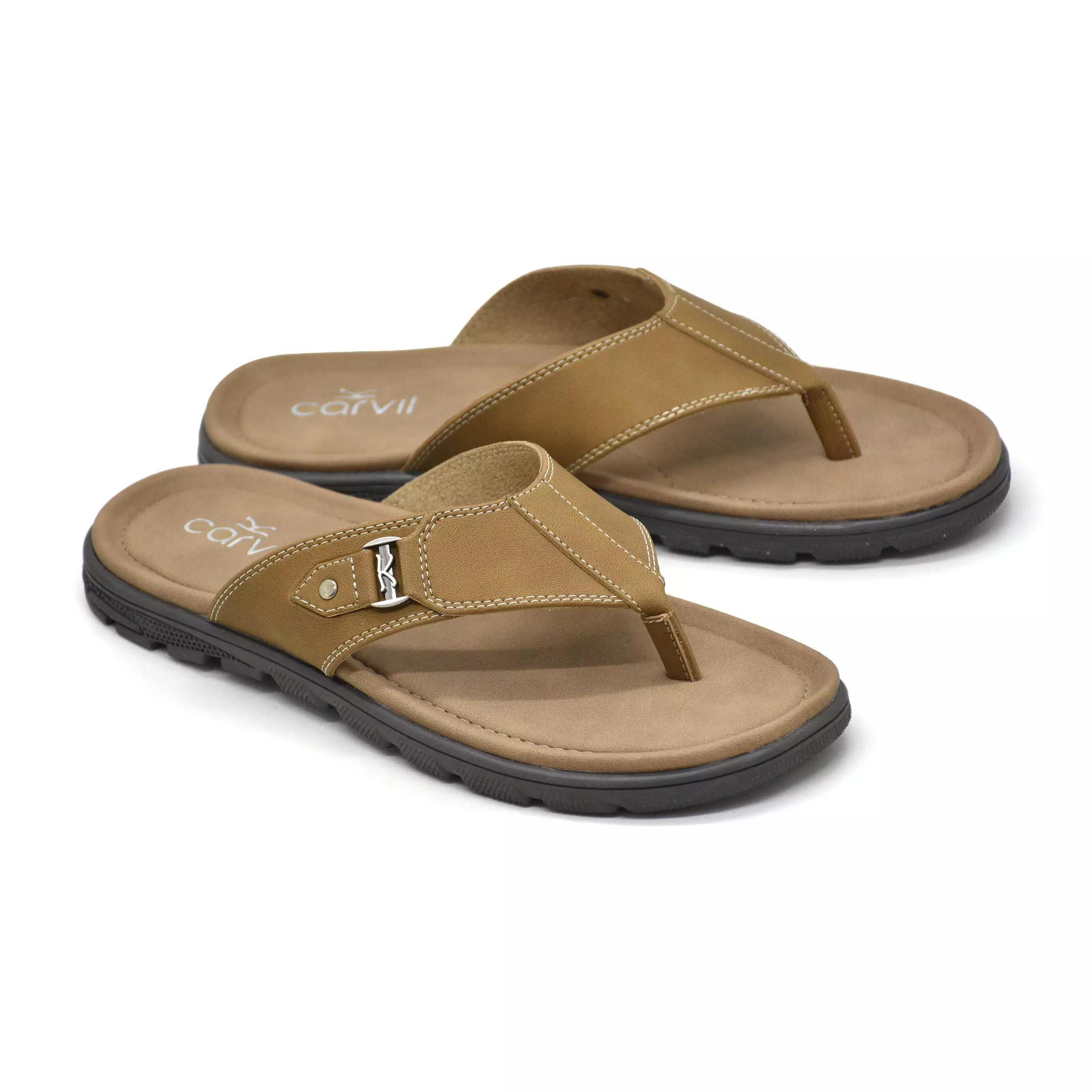Carvil Sandal Pria Durham-01 M Camel