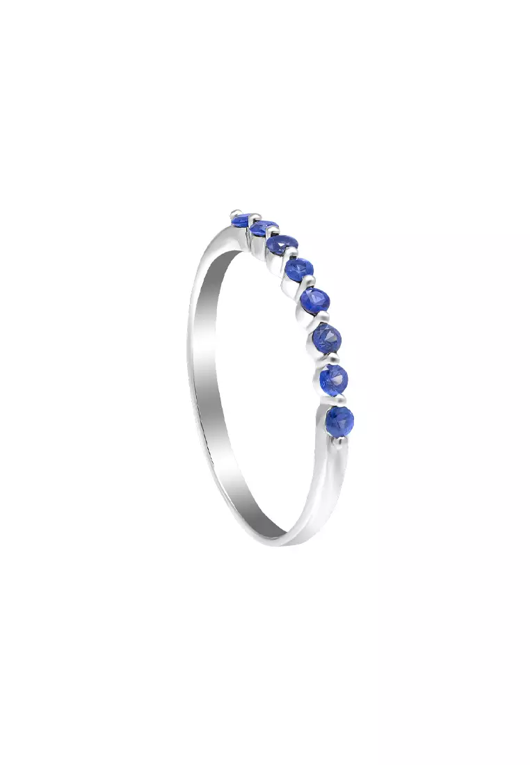 TOMEI Sapphire Eternity Ring, White Gold 750