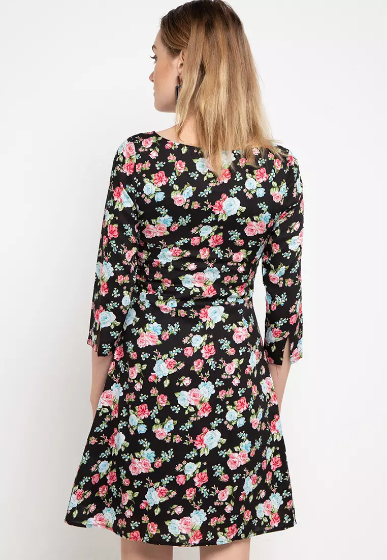 Sophistix Maddie Dress in Black Print