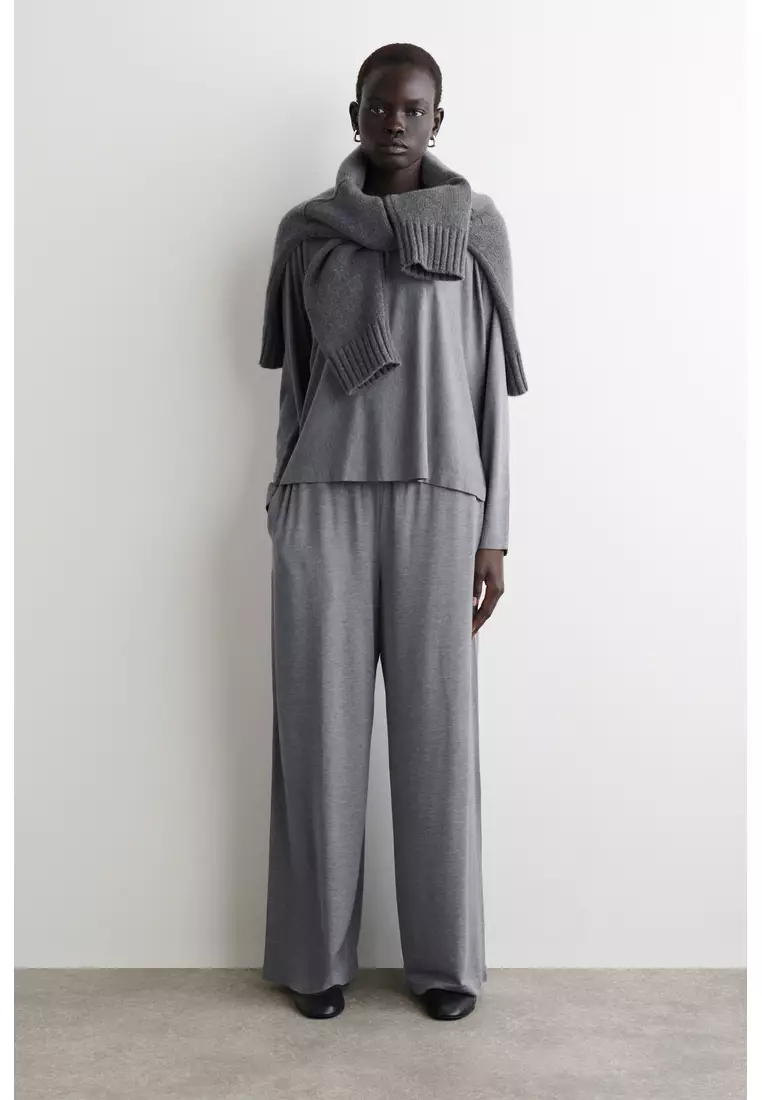 FLUID JERSEY LONG-SLEEVED TOP