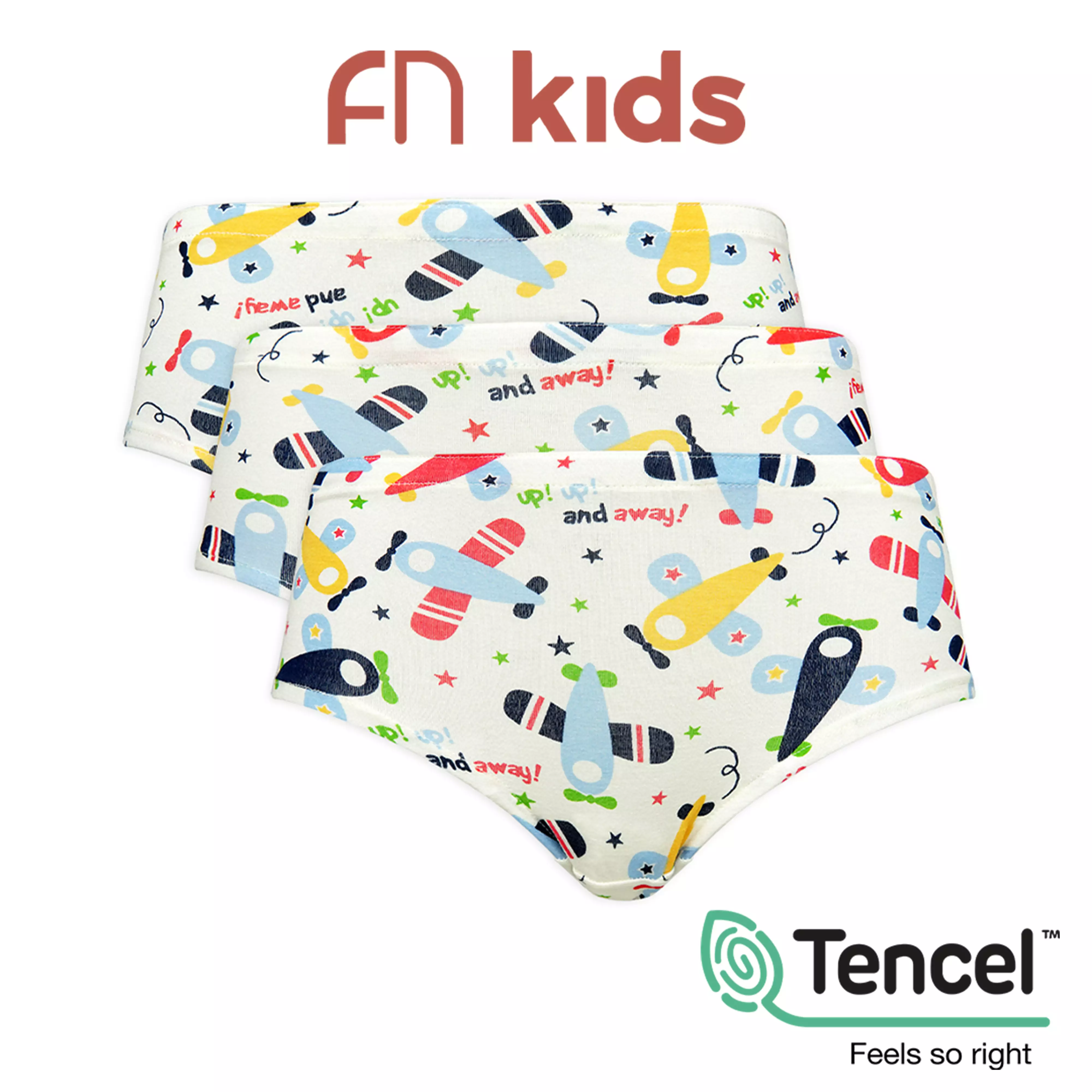 FN Kids Celana Dalam Brief Anak Laki-Laki Tencel 3 pcs FK 3134