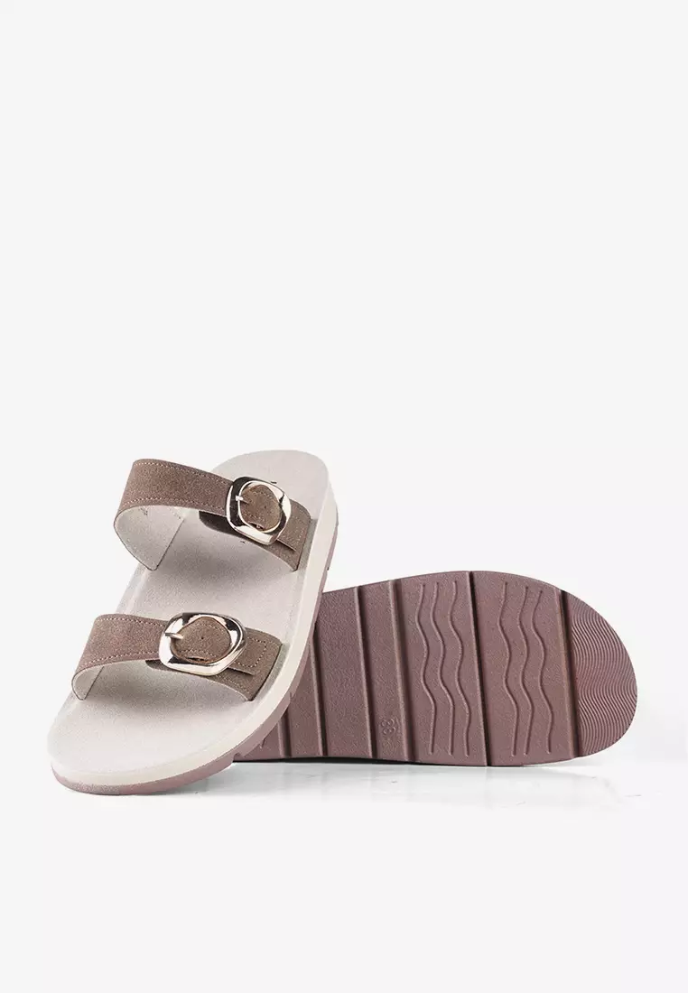 Sandal Slip on Wanita Casual Buckle Daily L.Aino 02
