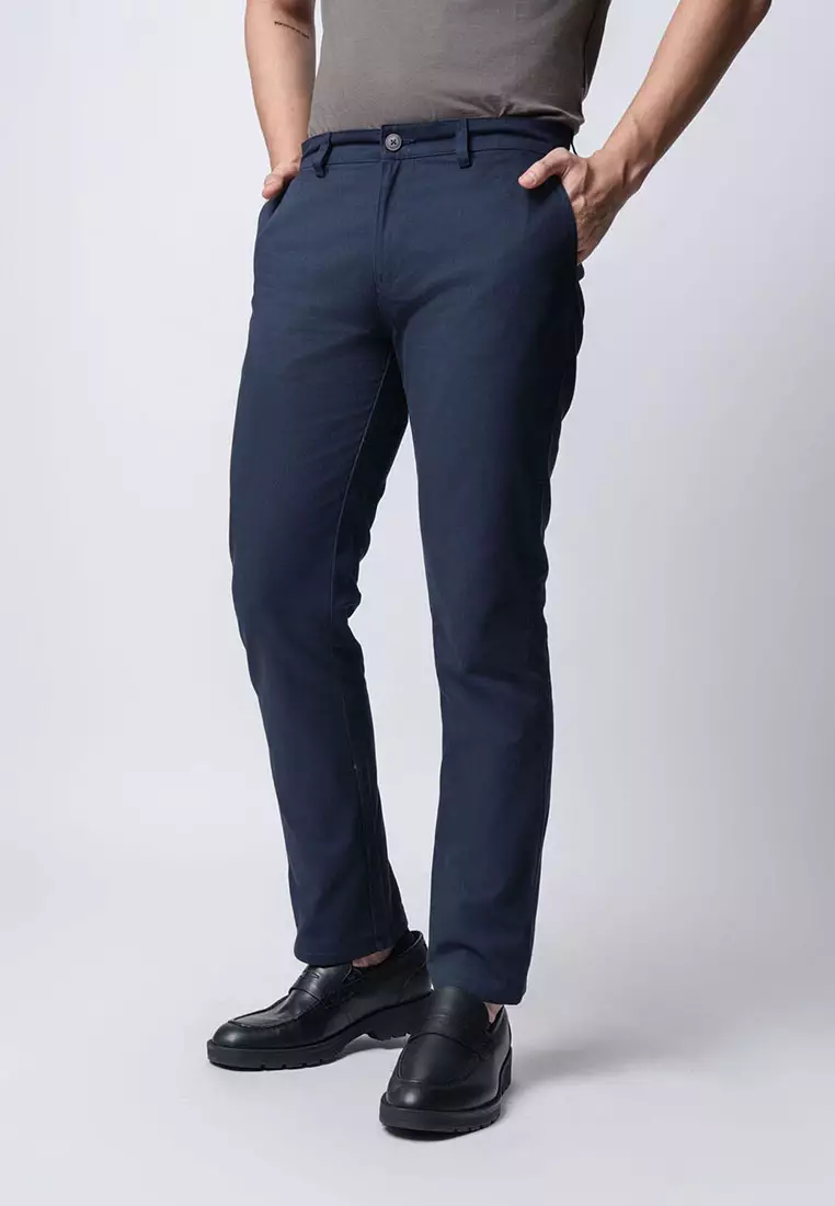 Regular Straight Fit Chino Cotton Twill Navy