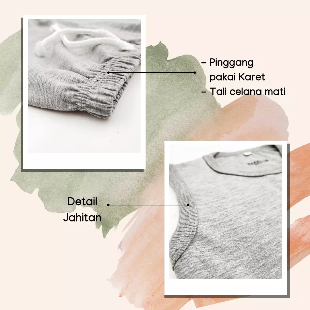 Wakakids Pakaian Bayi Anak Laki Laki Baju Singlet Basic Polos Setelan Celana Jogger Usia 1 Tahun Hingga 4 Tahun 3730 Turkis