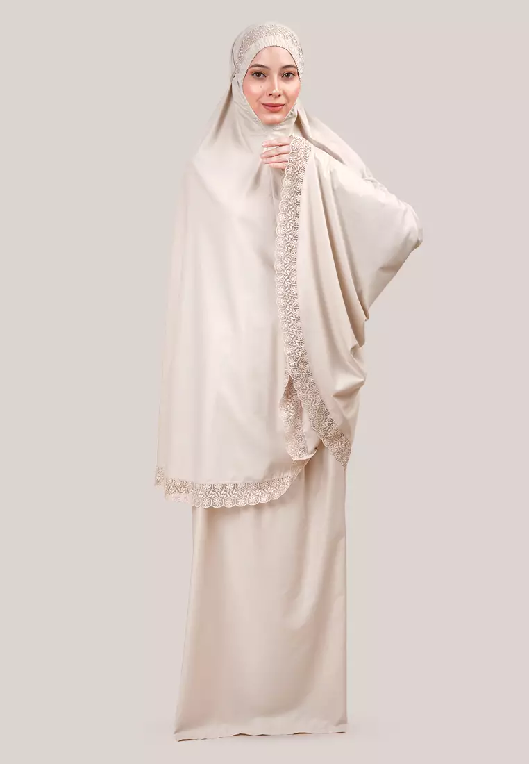 Siti Khadijah Telekung Modish Maira in Beige