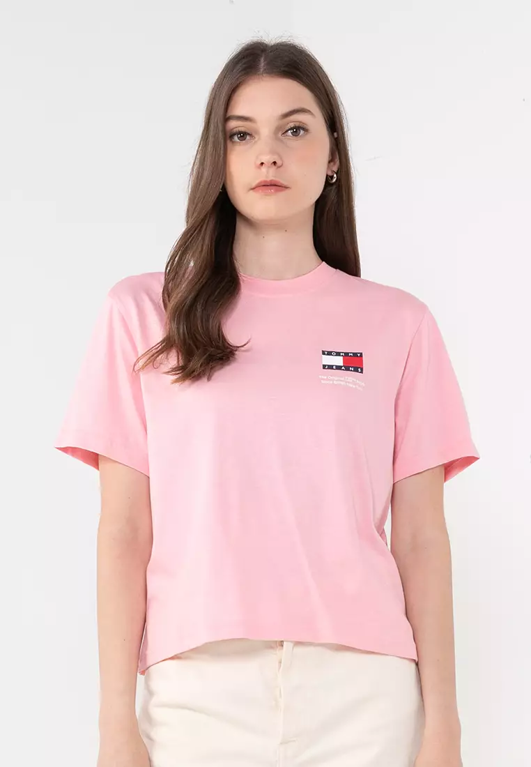 Tommy jeans pink t shirt 2025