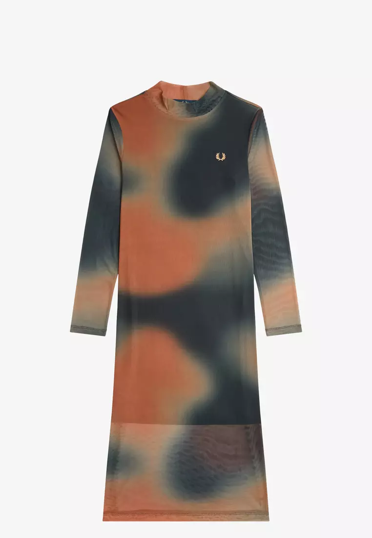 knee length dresses for ladies Fred Perry Long Sleeve Tartan Shirt Dress UK-10 / US-6 main image 1