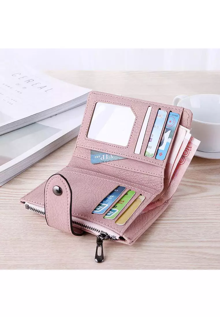 Vedlyn Marry Dompet Lipat wanita ukuran sedang model terbaru - Black