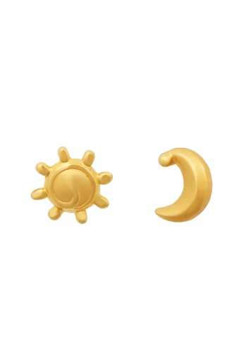 TOMEI gold TOMEI Sun & Moon Earrings, Yellow Gold 916 (EE2841-1C) (1.84G) 1F868AC0B0C4F5GS_1
