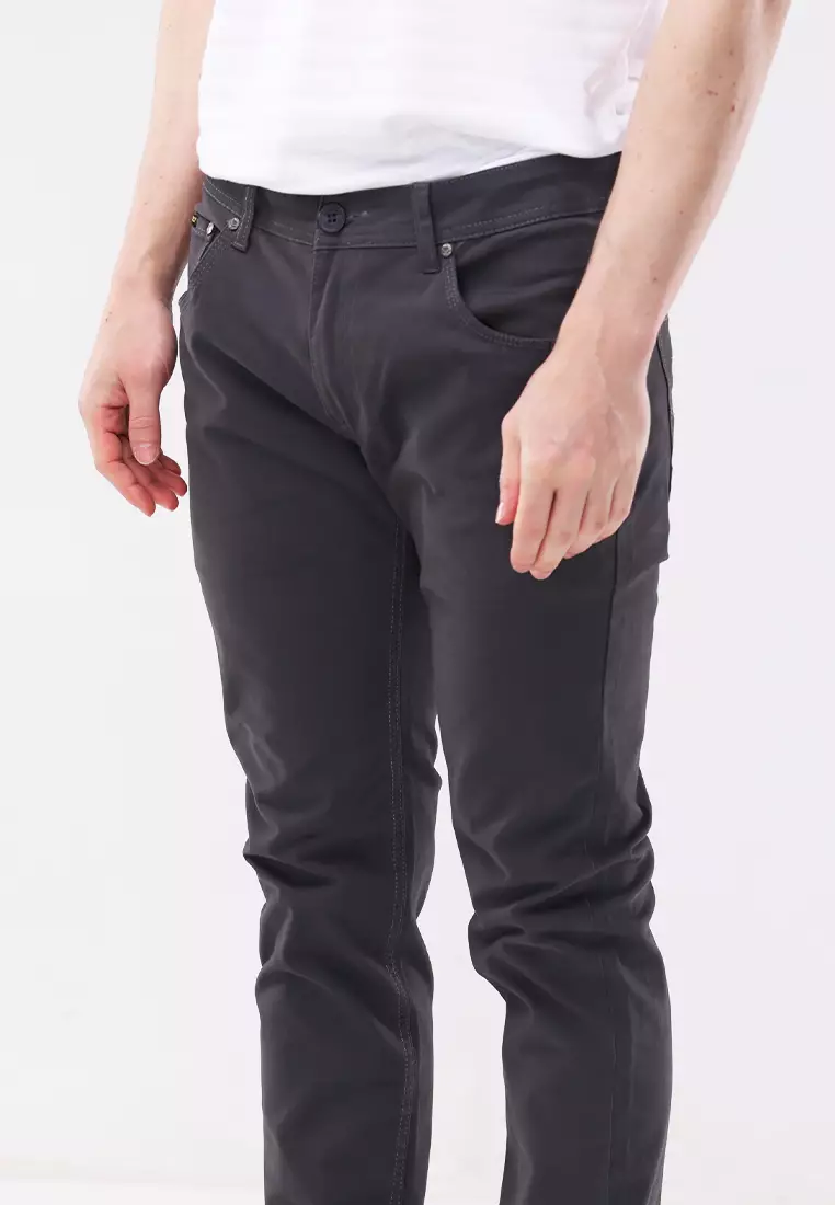 Colored Long Pants Slim Tapered Stretch
