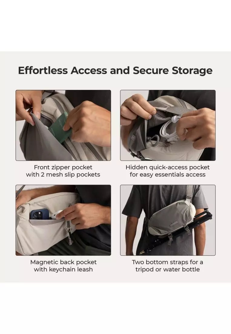 Bagsmart Soar Camera Sling Bag With Tripod Holder 6L (Gray)