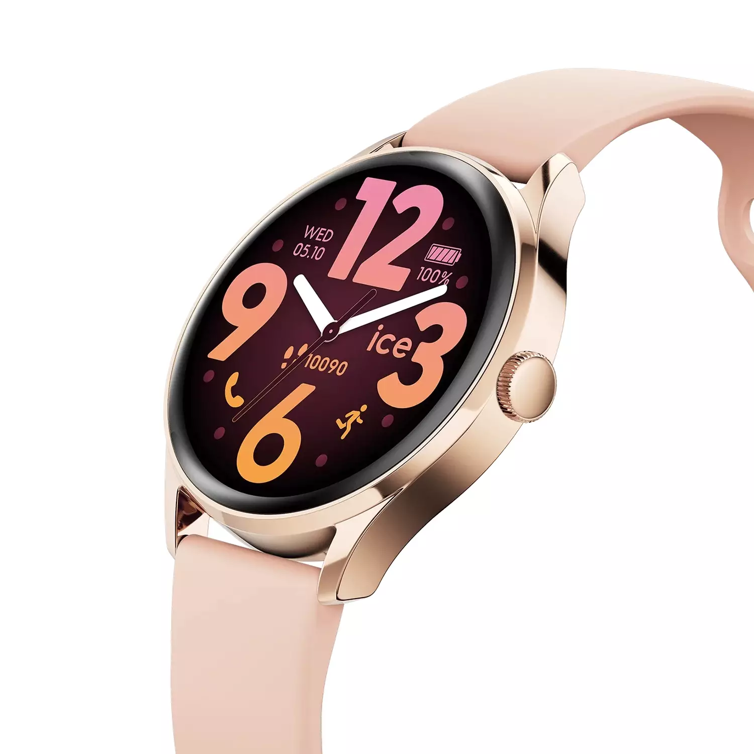 ICE Smart Watch 3.0 round AMOLED 1.20 - Rose-Gold Nude 39mm | Bluetooth | GPS | Fitness Tracker [025103]