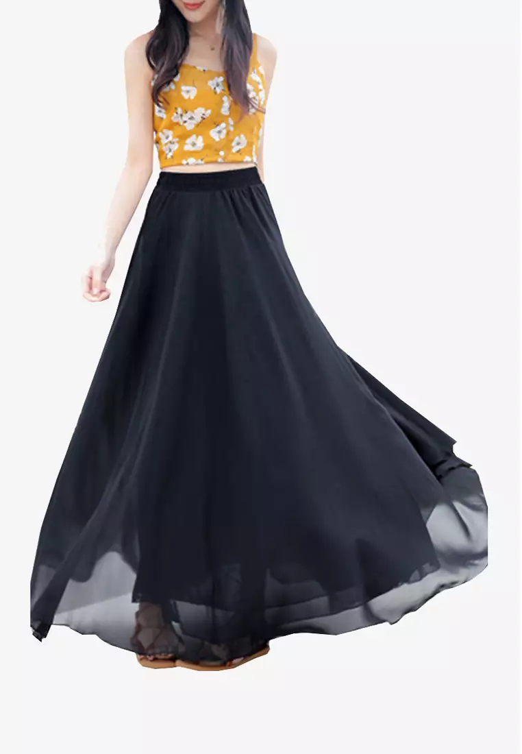 One-shoulder Chiffon Maxi Bridesmaid Dress With Shirred Front Slit