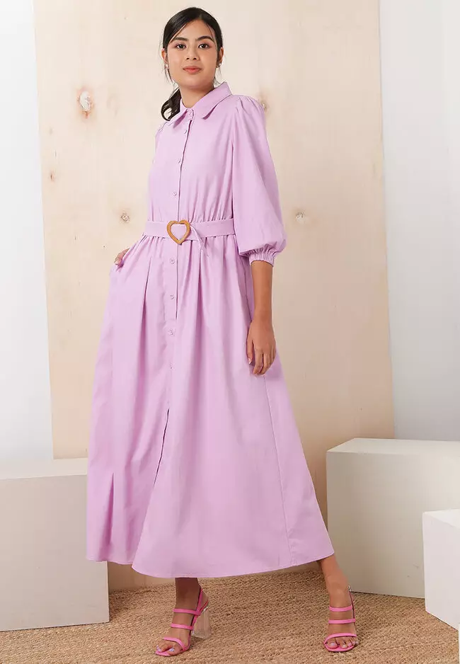 Buy Lubna Linen Belted Dress 2024 Online ZALORA Singapore