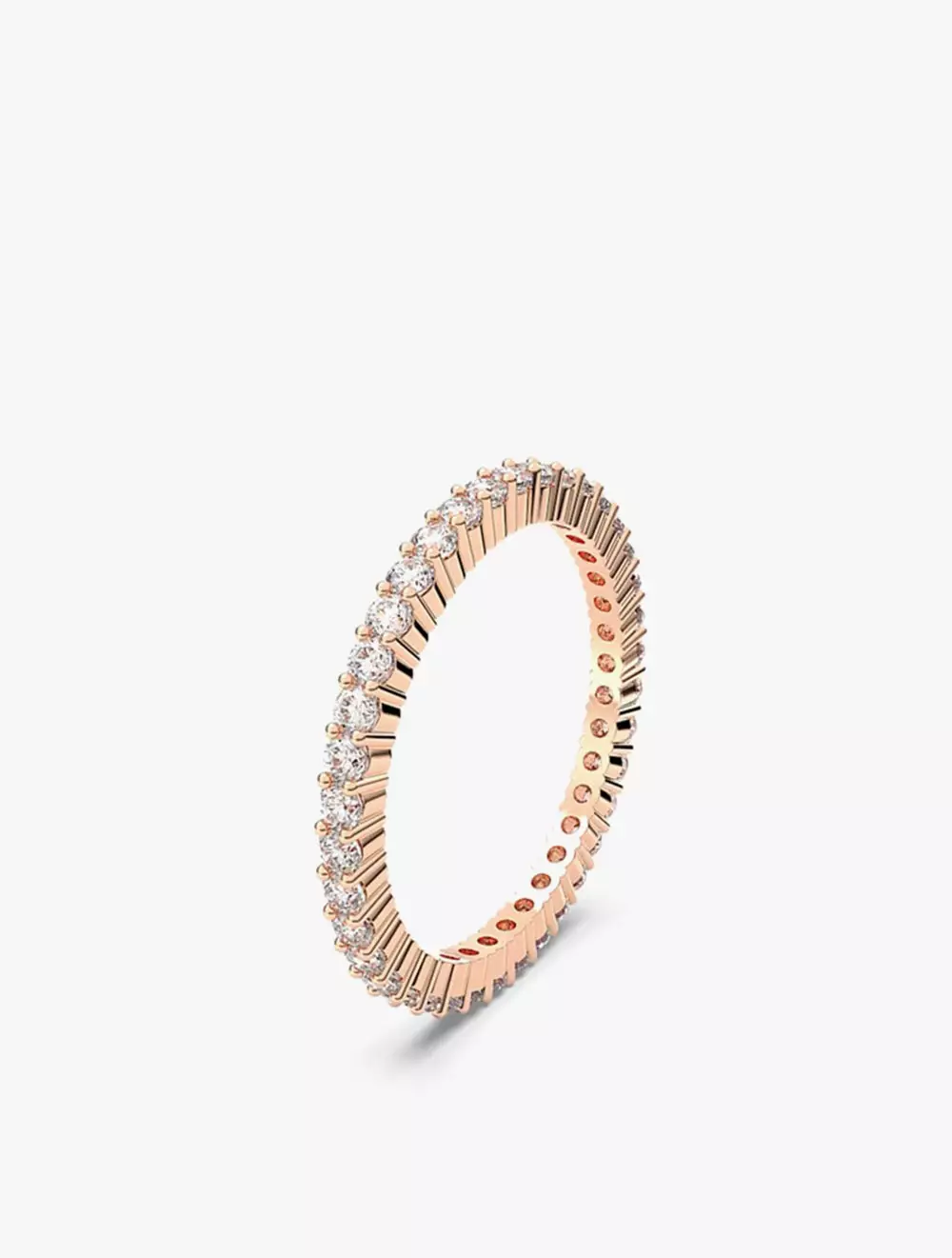 Vittore Ring, Round Cut, White, Rose Gold-Tone Plated - 55 - White