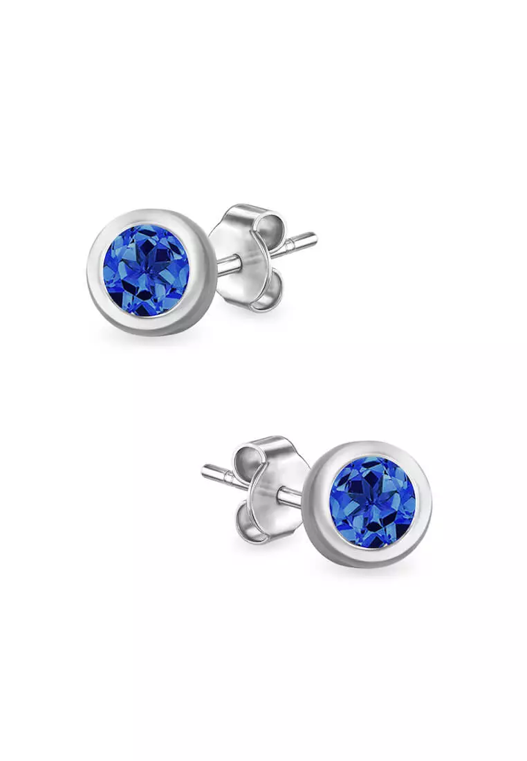 White gold birthstone earrings sale