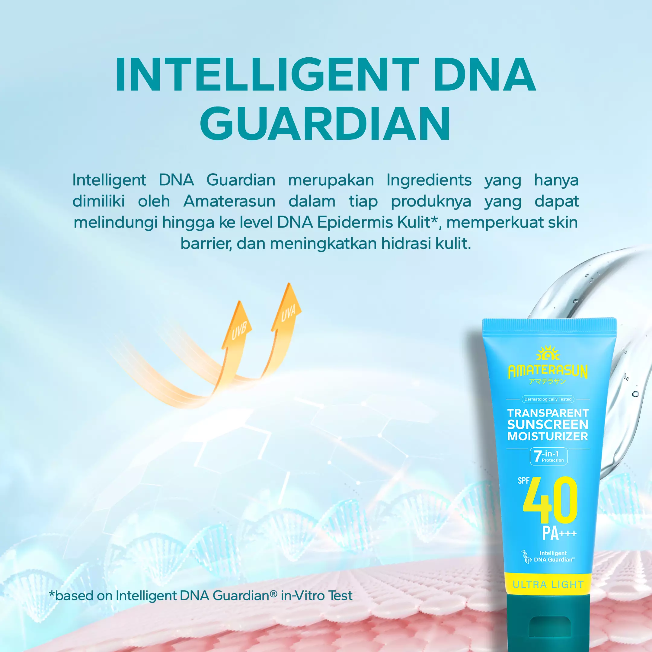 AMATERASUN [REAL SPF Certified] Transparent Sunscreen Moisturizer SPF 43 PA+++