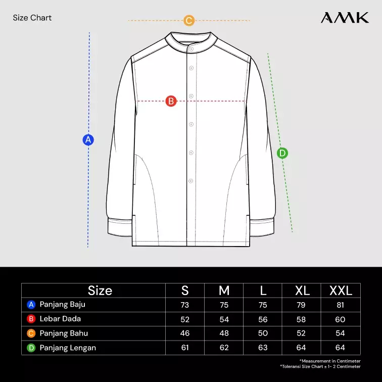 AMK Kemeja Koko Pria Lengan Panjang KK Mahdyah Ls White