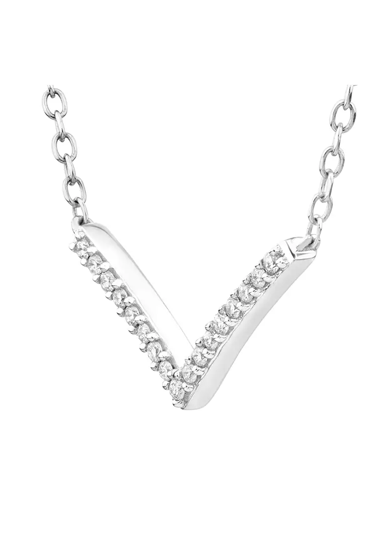 Buy Michael Hill Chevron Necklace with 0.05 Carat TW Diamonds in