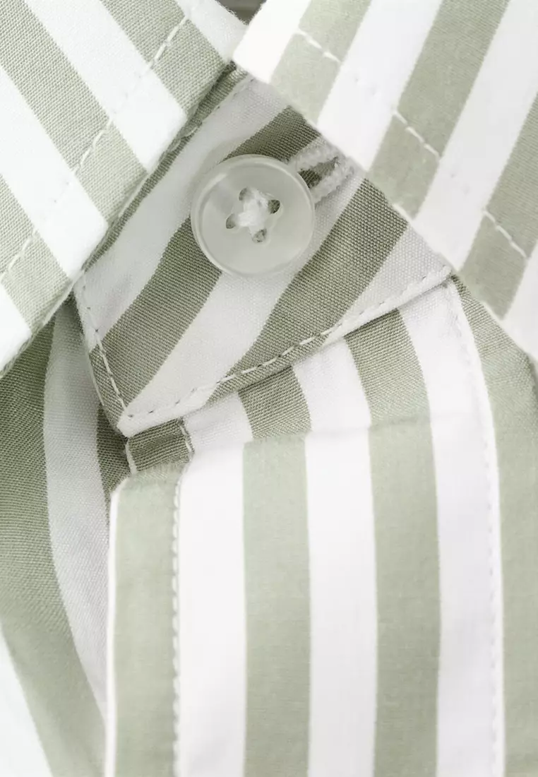 Regular-Fit Striped 100% Cotton Shirt