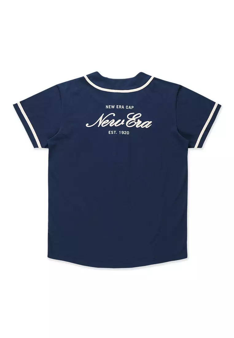 NE Script FW25 Oceanside Blue Baseball Jersey