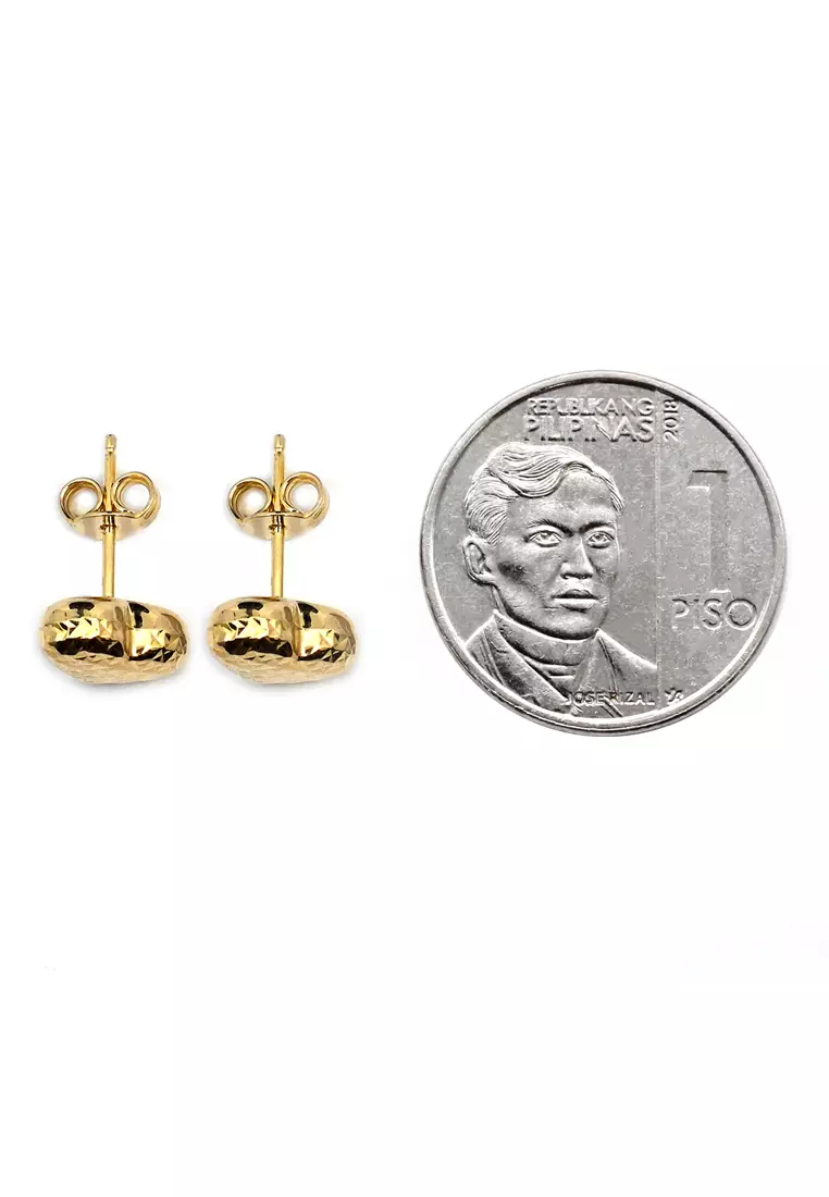 18K Italian Made Yellow Gold Earrings