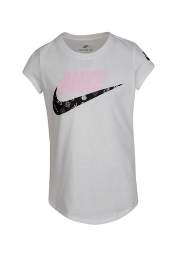 Nike white Nike Girl Toddler's Futura Mini Monogram Short Sleeves Tee (2 - 4 Years) - White 406CEKA26600AAGS_1