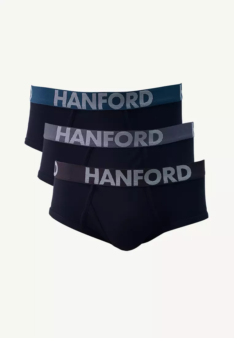 Premium Ribbed Cotton Modern Hipster Men's Briefs w/ Fly Opening Damian - Assorted (3in1 Pack)