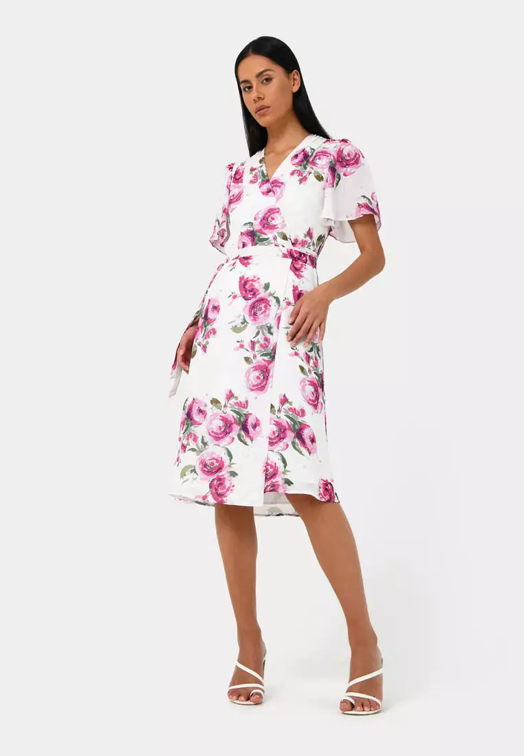 Andrea Floral Wrap Dress