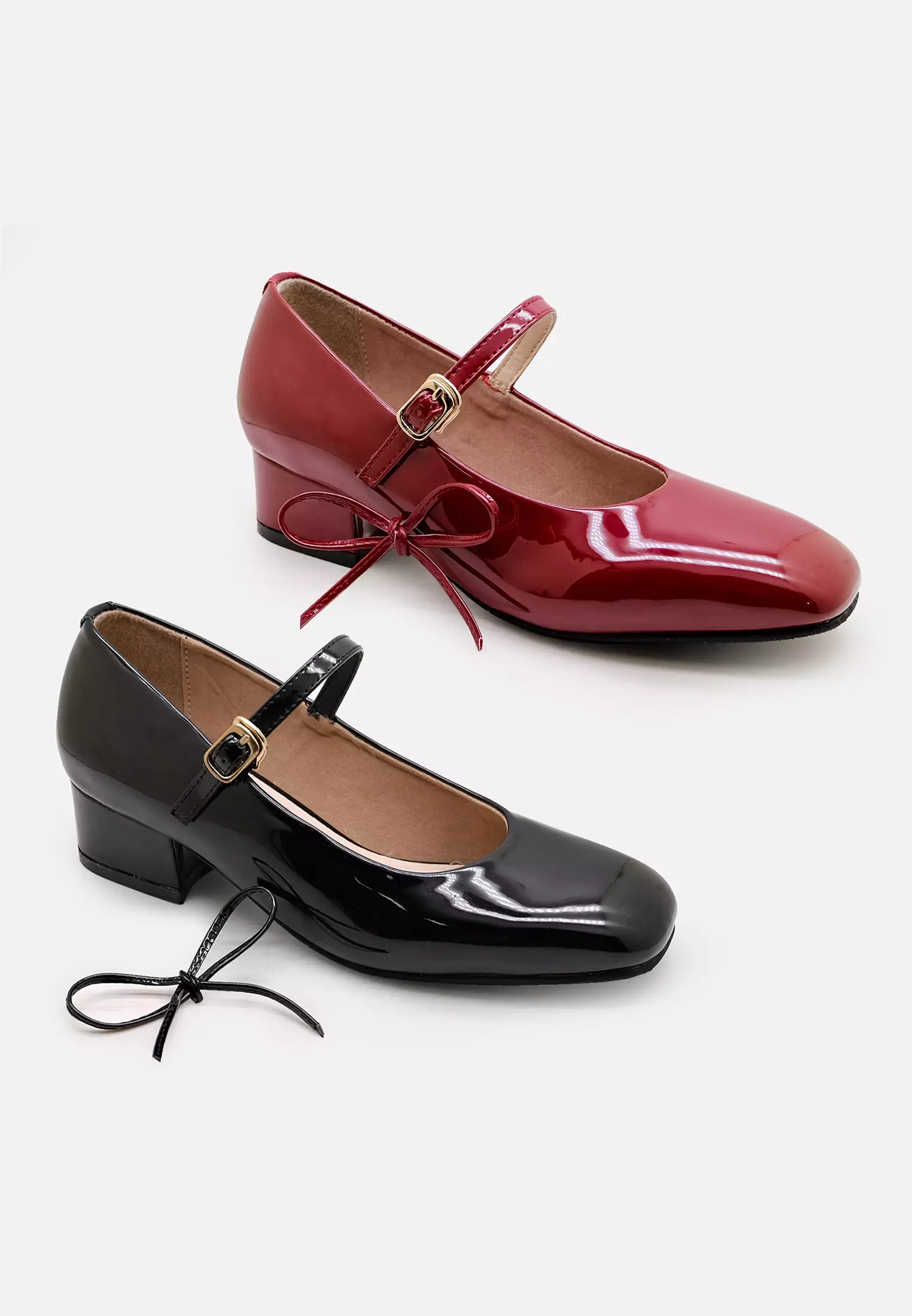 Adele Women Mary Jane Pump Court Shoes with Bow